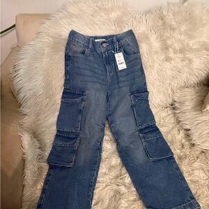 Ardene Kids Blue Cargo Jeans